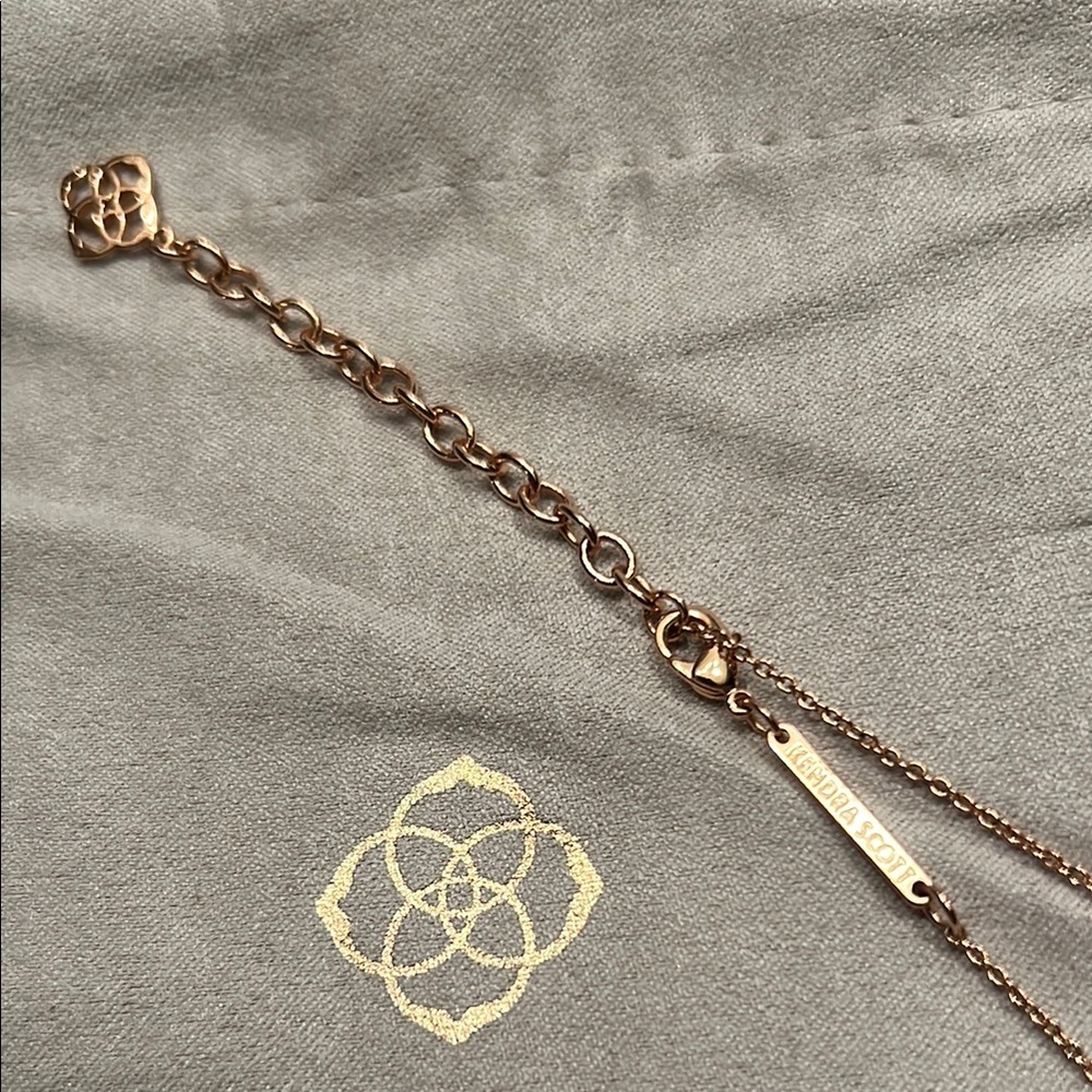 Kendra Scott Rose Gold Necklace with Crystals - Picture 4 of 5